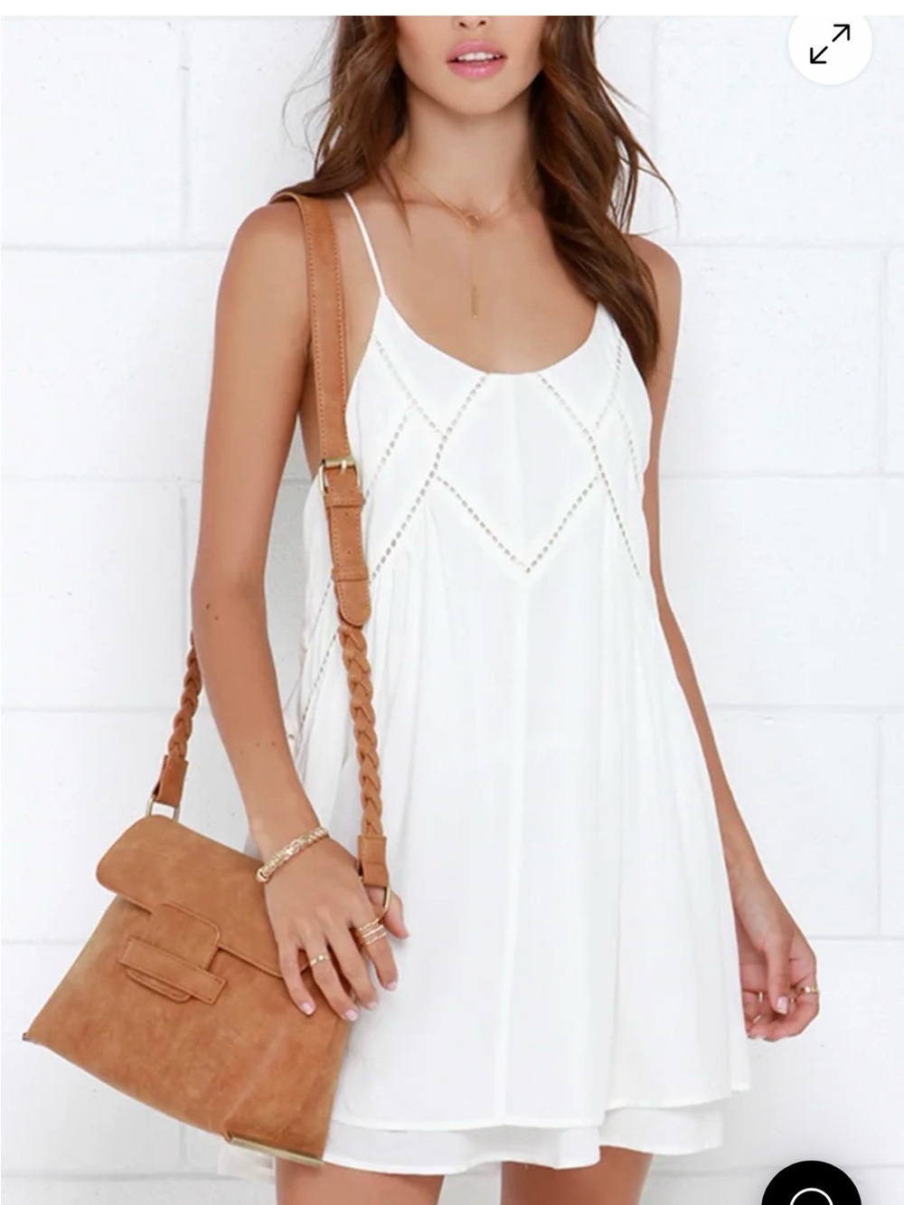 Lulus Easy Honey Ivory Slip Dress